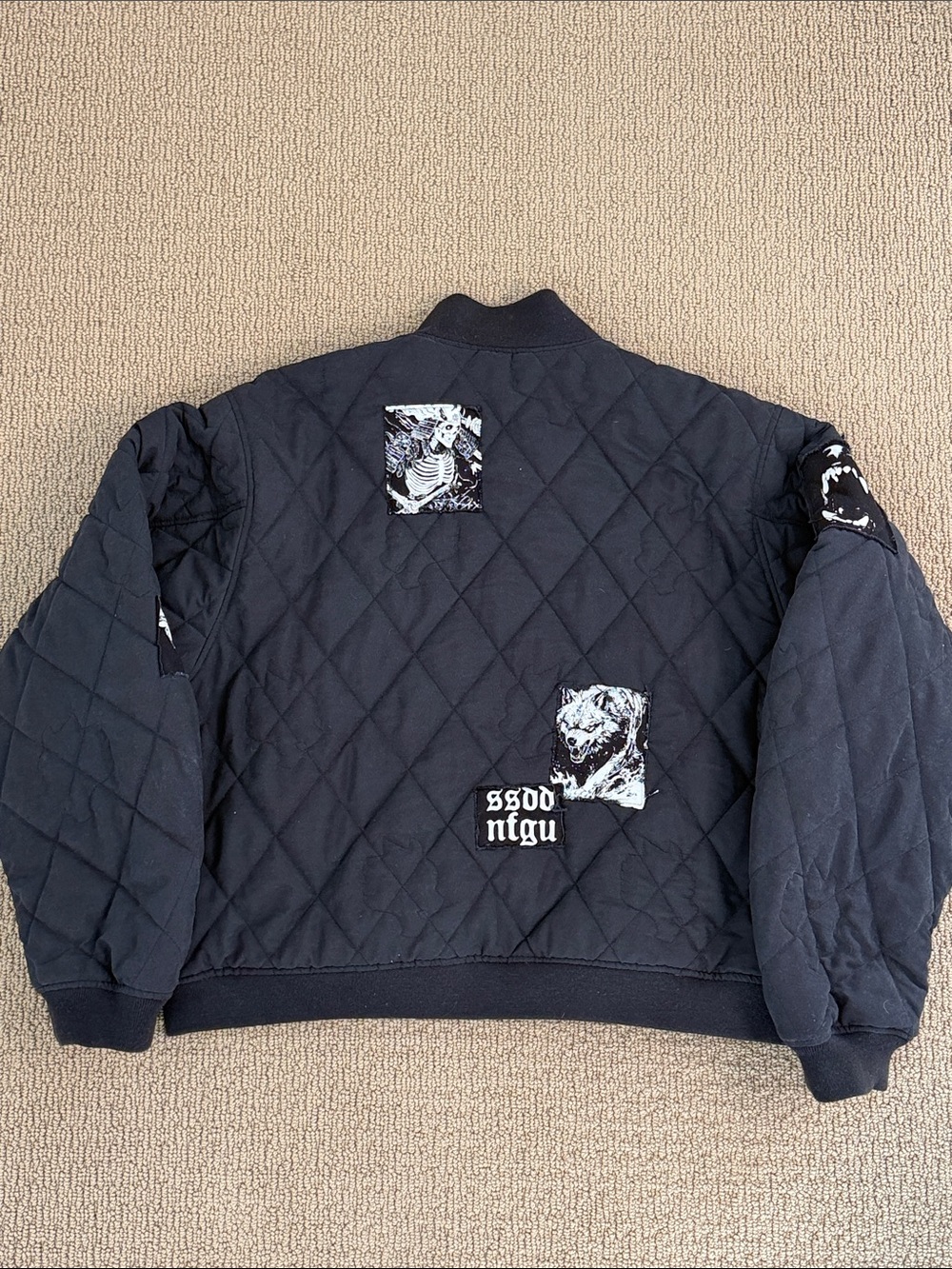 Darc Sport Reversible Bomber Jacket with Graphic Patches - Picture 2 of 4